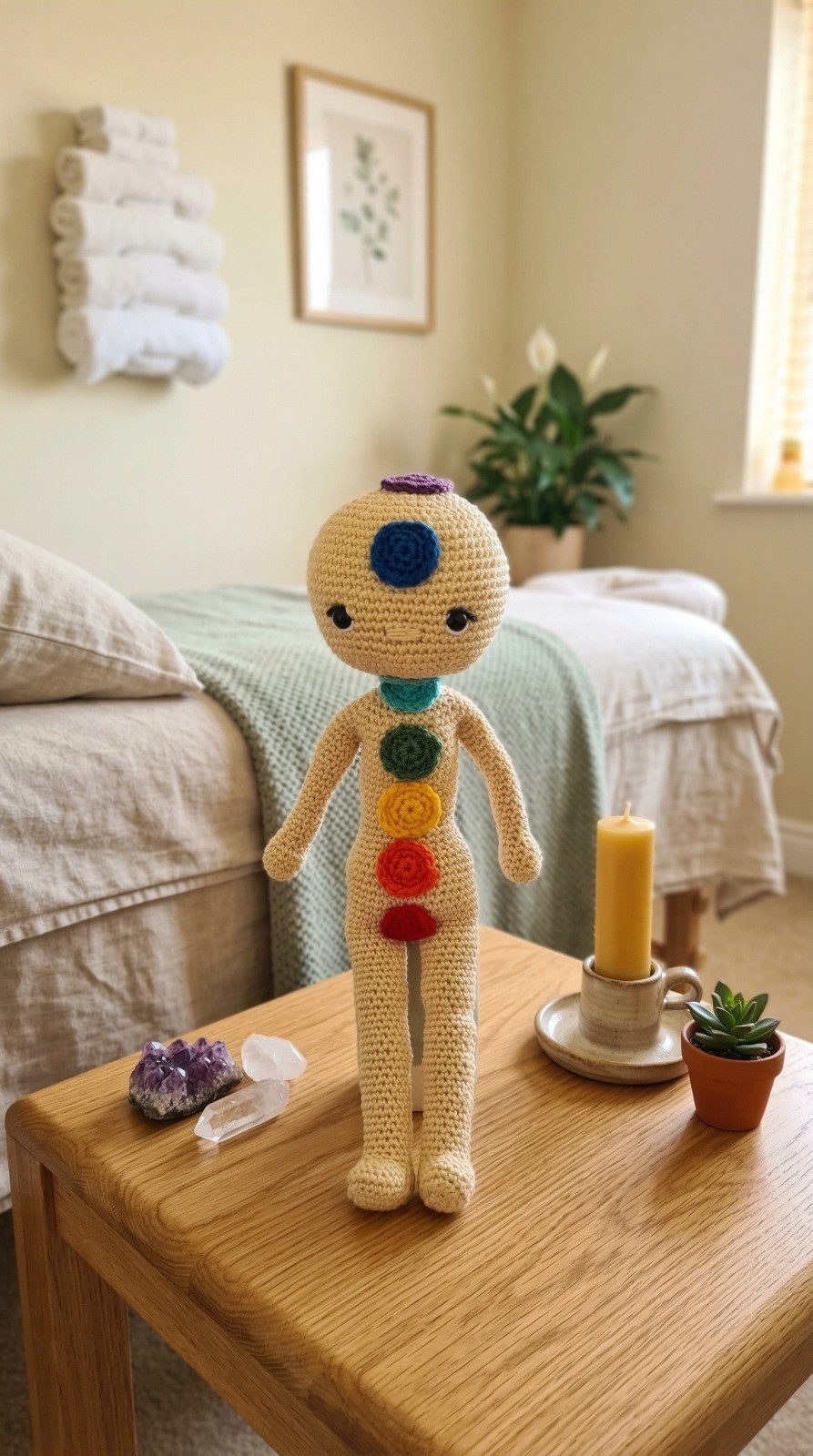 Boneco Amigurumi 7 Chakras