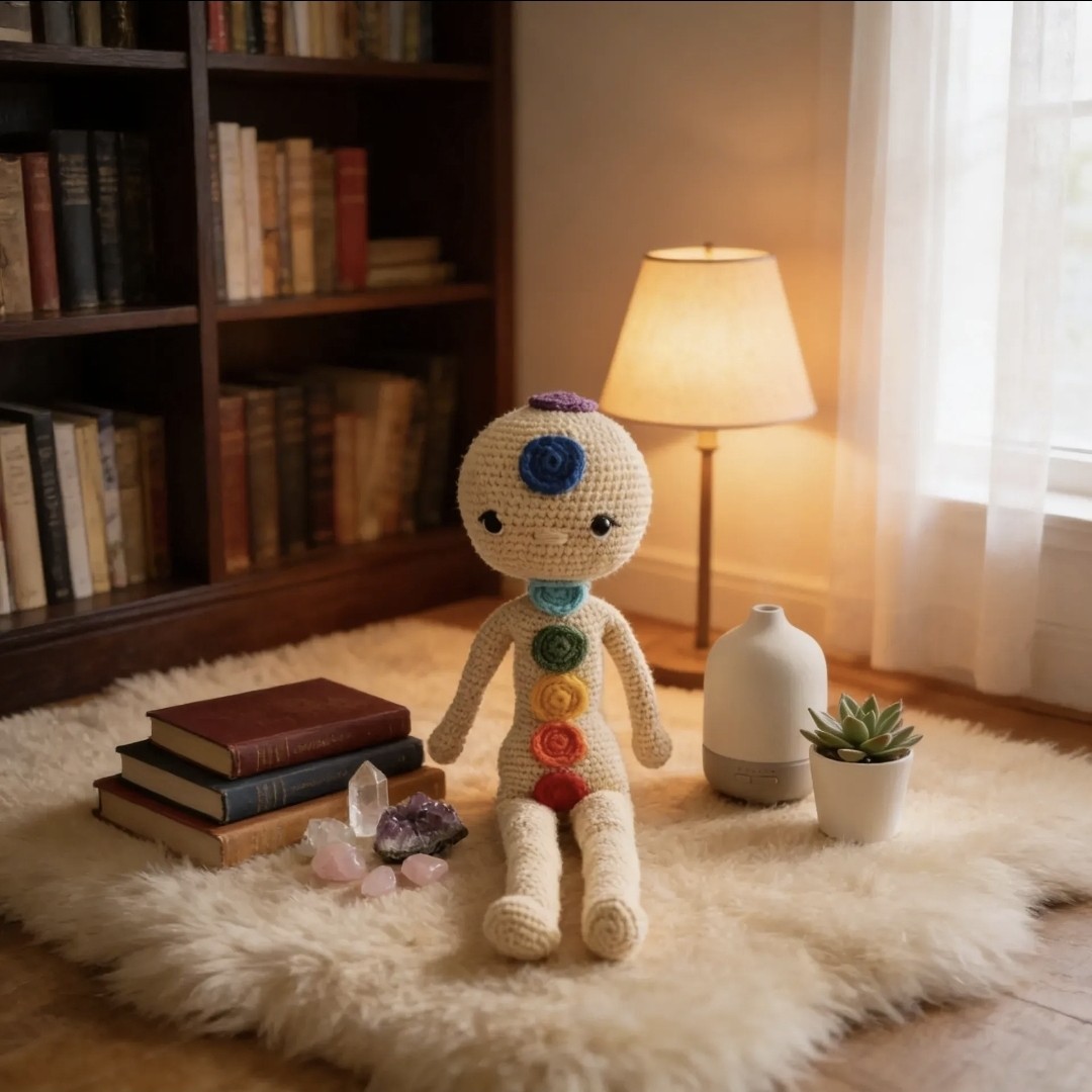 Boneco Amigurumi 7 Chakras